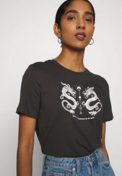 Even&Odd Hattie Mirrored Dragons Tee - T-Shirt Print - 801 - Anthracite -Geselecteerde Modieuze Dameskledingwinkels 0bfbbb5a07384f34bb6d0611800c66fc