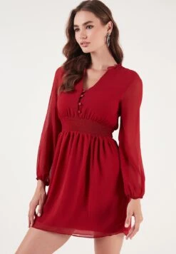 LELA Regular Fit - Jurk - Red -Geselecteerde Modieuze Dameskledingwinkels 2128814eb42d48b1b83f9810d40c700b