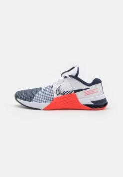 Nike Performance Metcon 8 Unisex - Trainingsschoen - White/Obsidian/Bright Crimson