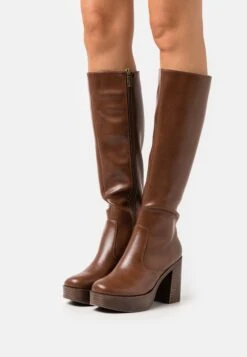 MTNG New- Plateaulaarzen - Moka