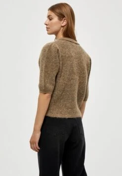 Minus Mille - Poloshirt - Sand Melange -Geselecteerde Modieuze Dameskledingwinkels 2b88b2442e0e4e9eb2201bf16dbec210