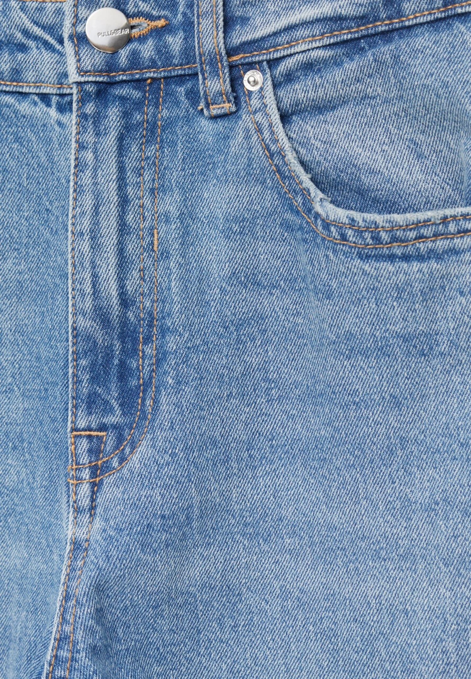 PULL & BEAR High Waist - Straight Leg Jeans - Stone Blue Denim 7 PULL & BEAR High Waist - Straight Leg Jeans - Stone Blue Denim - Afbeelding 7