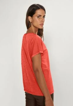 Mos Mosh Kay Tee - T-Shirt Basic - Burnt Ochre -Geselecteerde Modieuze Dameskledingwinkels 45c65f848abe41c5877ff51741a019f5