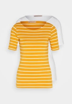 Anna Field T-Shirt Print - Dark Yellow/White -Geselecteerde Modieuze Dameskledingwinkels 68c751402ad344f6b49518e6d25e3007