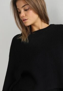 Even&Odd Cropped Jumper - Trui - Black -Geselecteerde Modieuze Dameskledingwinkels 7158b709a0b24b25bcc975a88a9dfa80