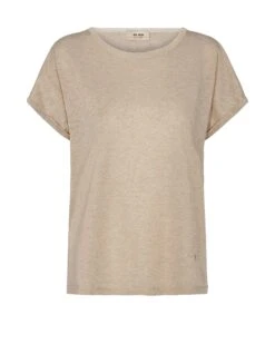 Mos Mosh Kay Tee - T-Shirt Basic - Gold -Geselecteerde Modieuze Dameskledingwinkels 79dcb027171c49339f351b79ff546c98