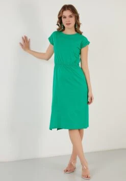 LELA Short Sleeve Midi - Jurk - Benetton Color -Geselecteerde Modieuze Dameskledingwinkels 7d6c32ea151f4d3cafba612698aacee0