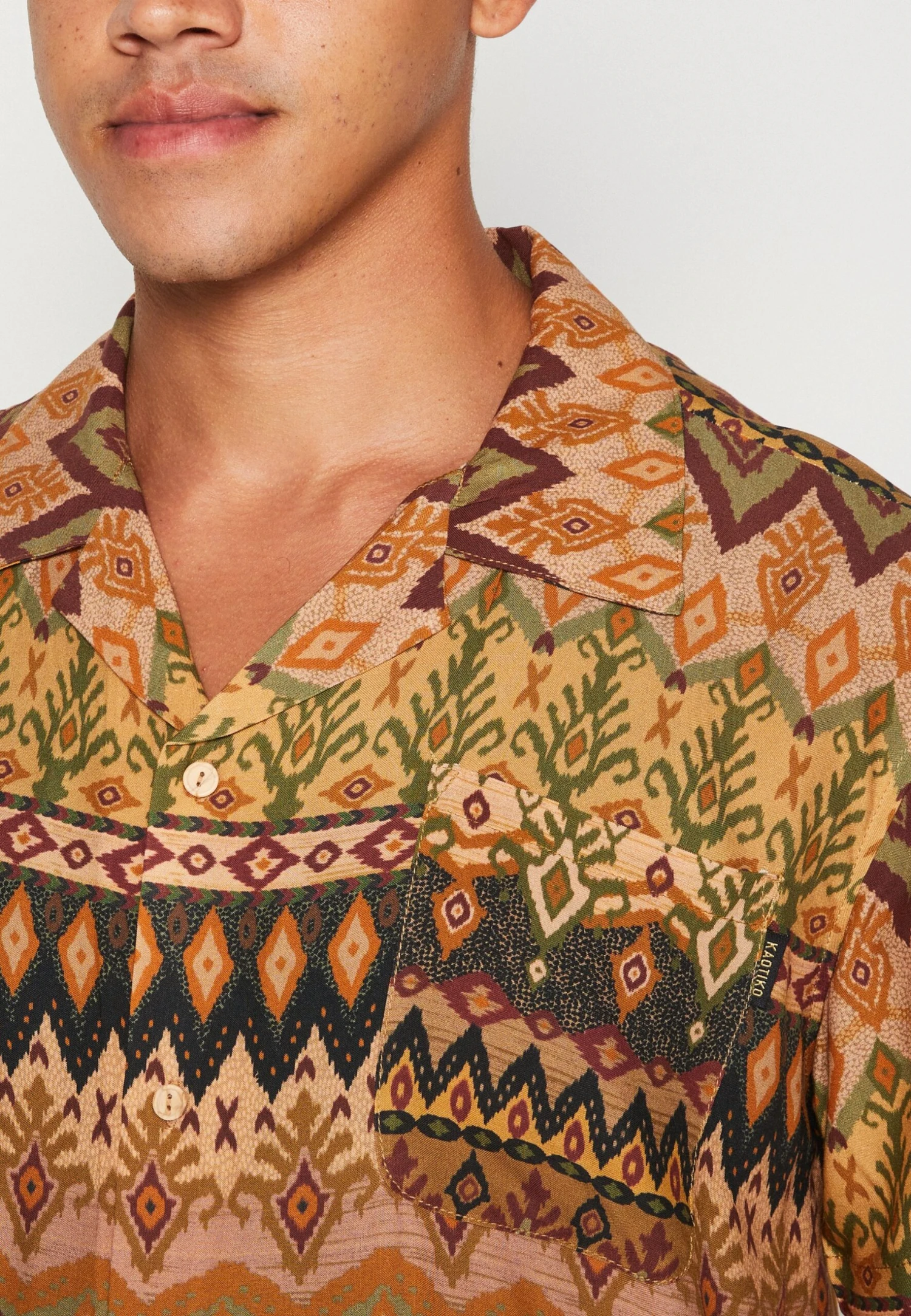 Kaotiko Shirt Mojave Unisex - Overhemdblouse - Brown 6 Kaotiko Shirt Mojave Unisex - Overhemdblouse - Brown - Afbeelding 6