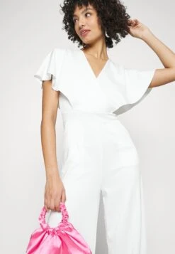 Wedding Betty V Neck Wrap - Jumpsuit - White -Geselecteerde Modieuze Dameskledingwinkels b2be8dc283c04e949a194b3f609b96e3