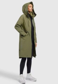 Khujo Marnia - Regenjas - Olivgrün -Geselecteerde Modieuze Dameskledingwinkels b4760461d059494bb03d4d1d90703c0b