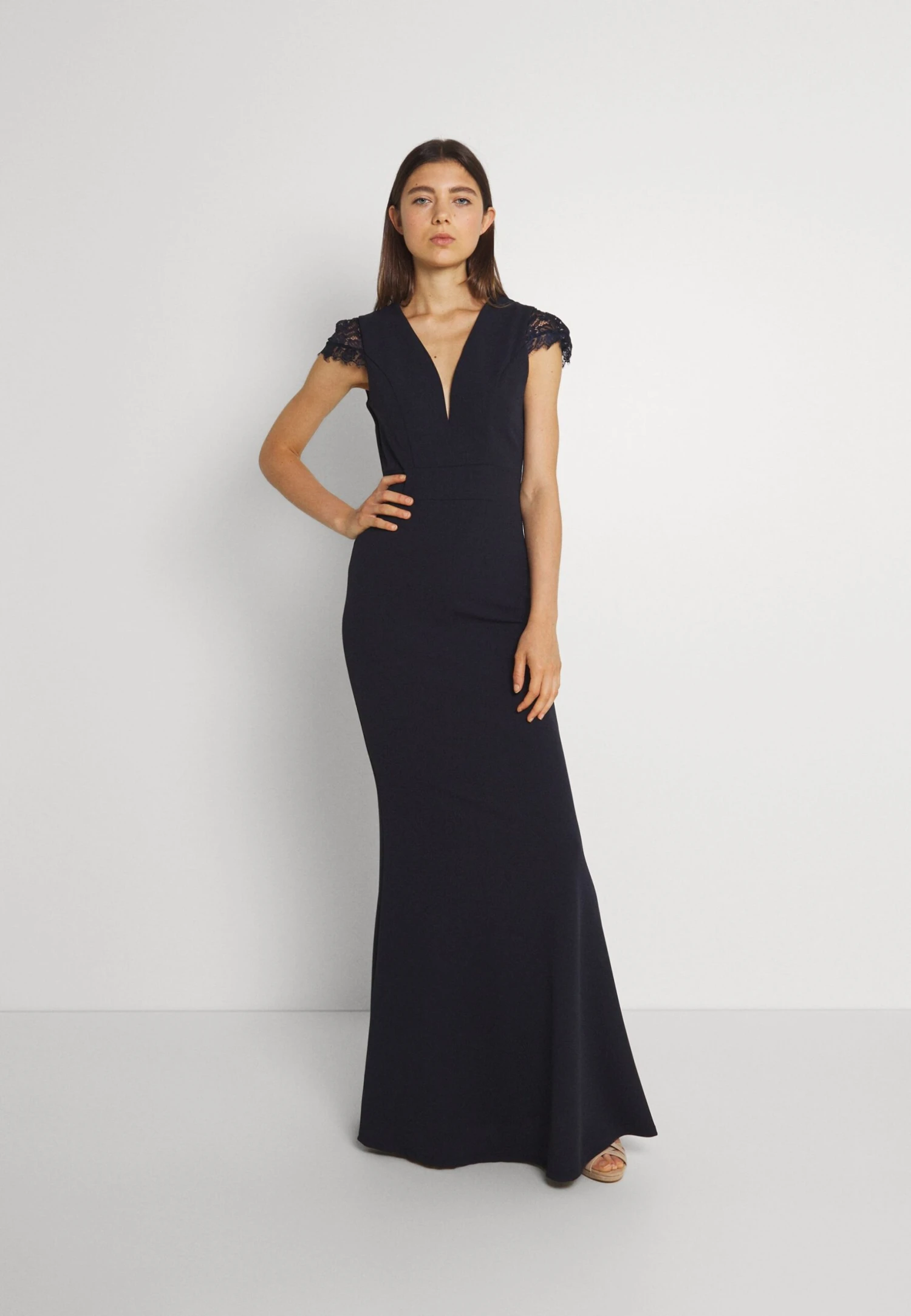 Wal G Sammy Maxi Dress - Jerseyjurk - Navy Blue 1 Wal G Sammy Maxi Dress - Jerseyjurk - Navy Blue