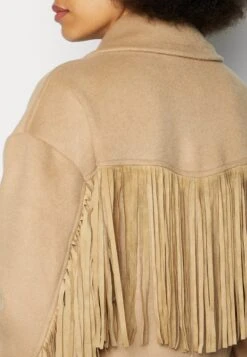 COLOURFUL REBEL Koko Fringe Coat - Mantel - Camel -Geselecteerde Modieuze Dameskledingwinkels bf055a151000427a8ad5d891d8341810