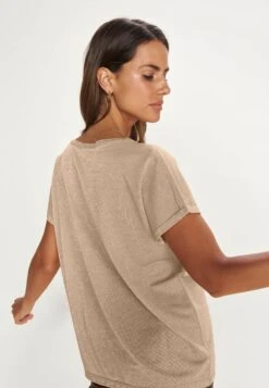 Mos Mosh Kay Tee - T-Shirt Basic - Gold -Geselecteerde Modieuze Dameskledingwinkels de9532f1c79845749d31cd33d95af152