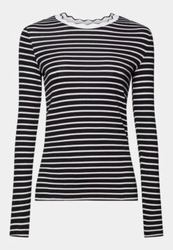 ESPRIT Muschelkante Am Ausschnitt - Longsleeve - Black -Geselecteerde Modieuze Dameskledingwinkels fa88b8a317f442b197e55058f33ae2e5